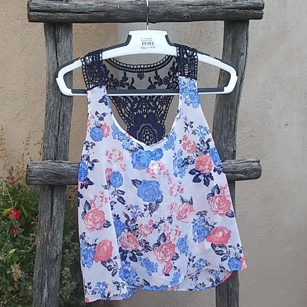 Pink and blue floral blouse by im in love with der